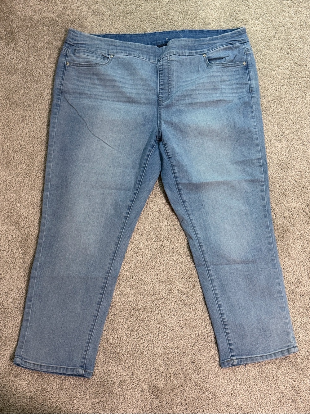 Westbound Light Blue Ankle Crop Stretch Jeans